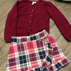 Janie and Jack skirt and sweater size 4